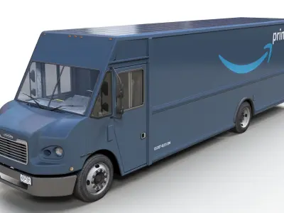Amazon boxvan Low-poly 3D model