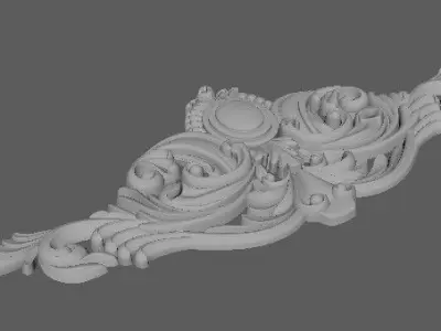Central decor ornament for furniture 3D model 741