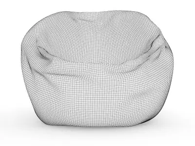 Pouf Pink 1 3D model