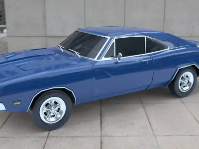 Dodge Charger RT 1968 Low-poly 3D model