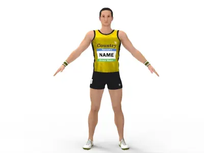 Athlete Runner 3D model