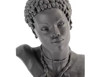 Woman Sculpture Clay Kenya - Philippe Faraut 3D model