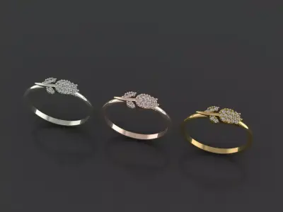 Gold Silver Ring 3d Print Model 3D print model  3D print model