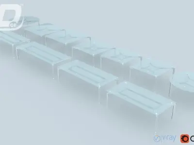 Beatha Table Set 3D model