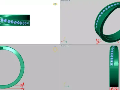 criss cross pave band  3D print model