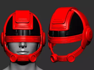 helmet high poly sculpt 3d printable  3D model 28