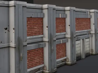 Building 3D Model Low-poly 3D model