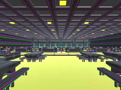 9t5 Low Poly Bowling Alley Low-poly 3D model