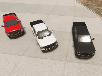 Generic Pickup Truck Low-poly 3D model