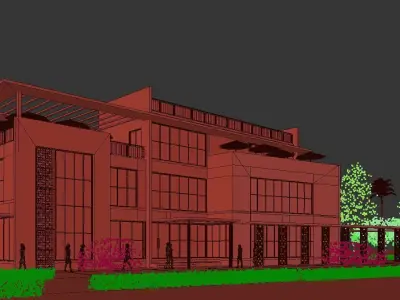 Modern Clubhouse 3d model 3D model