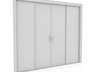 3D glass door Low-poly 3D model