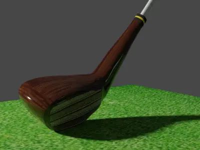 Golf Club and Ball 3D Low-poly 3D model
