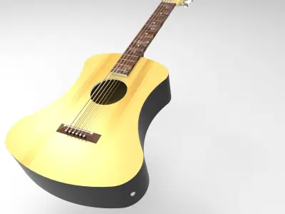 Guitar acoustic Free 3D model get