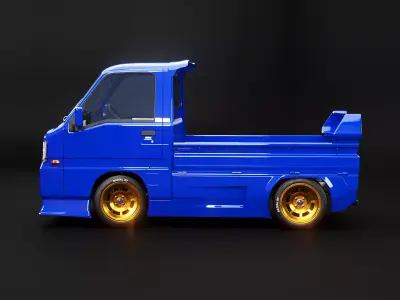 Kei Truck Tuning Low-poly 3D model