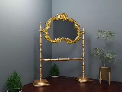 Classic Frame Gold Baroque Style for Interior Design CNC Models 3D model