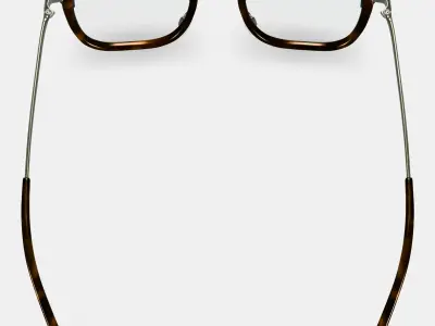 Tiago Eyeglasses in Layered Fiddle Leaf with Riesling 3D model