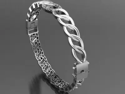 Cuban chain bangle  3D print model