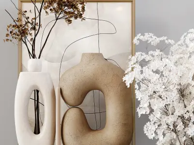 Decorative Set 162 Low-poly 3D model