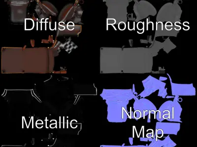 Classic Chesterfield Armchair Model Pack Low-poly 3D model