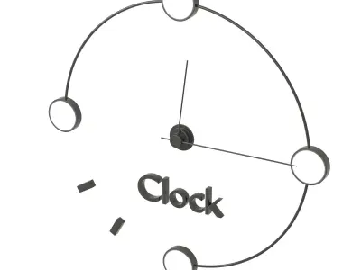 Decorative Clock Free 3D model