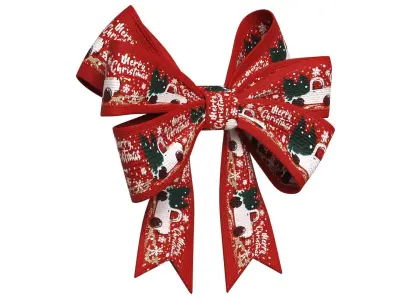 Christmas Bow Ribbon 64 Low-poly 3D model