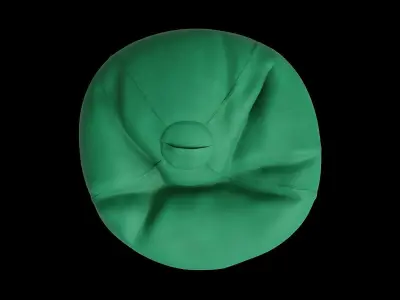 Large Green Bean Bag Chair 3D model