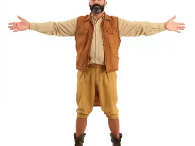 Explorer Outfit Character Model Pack Low-poly 3D model