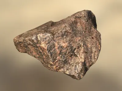 Granite stone 02 Free low-poly 3D model