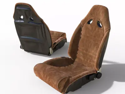 Sport car seat 3D model