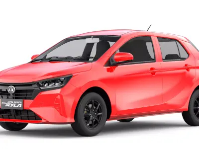 Daihatsu Ayla 2023  Low-poly 3D model