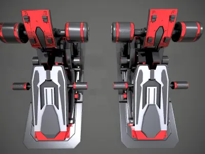 Racing Pedals 3D model buy