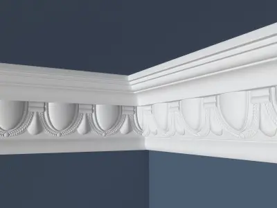 Decorative Crown Molding 3D model 12