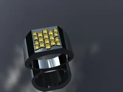 Round Diamond Ring Size 11 Gold Silver Platinum Luxury Jewelry 3D print model
