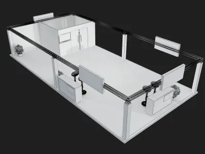  Booth Exhibition Stand a399b  3D model