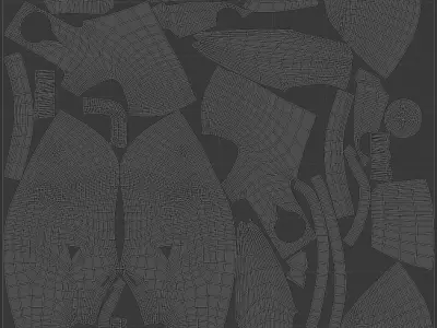 Pwoom Itok African mask 3D model