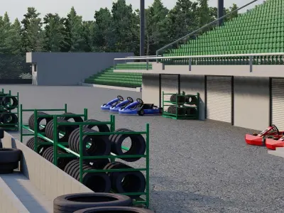 Race to Victory - The Ultimate RaceTrack Stadium and Dirt Track  Low-poly 3D model