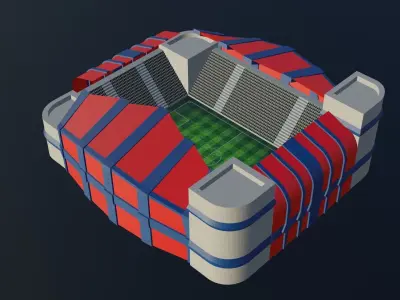 Football Stadium - Arsenal  Low-poly 3D model