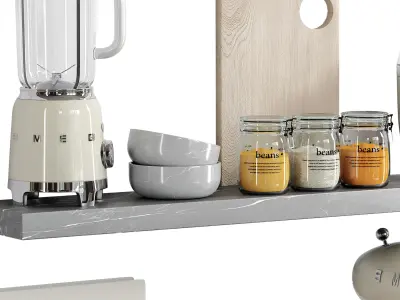 kitchen accessories N056 Low-poly 3D model