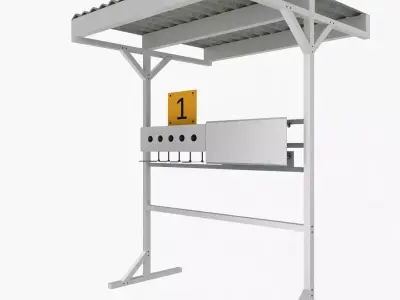 Biathlon Targets Low-poly 3D model