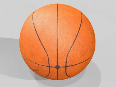 Basketball Ball Low-poly 3D model 8