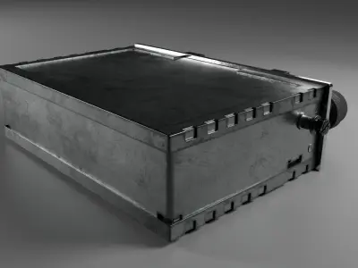 Radio Cassette player 1980s style 3D model