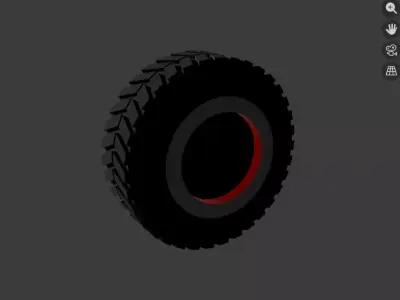 Car Tire 4x4 - Game Ready Wheel 3D Model Low-poly 3D model