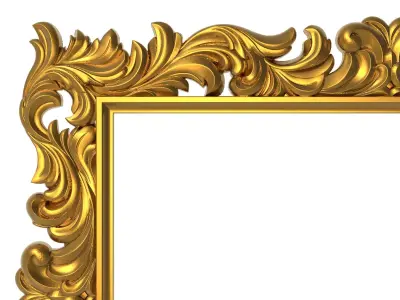 carved frame 3D model 48