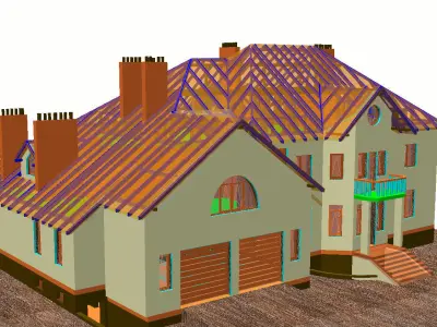 private house 1250 m2 3D model