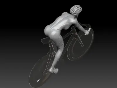bicycle girl 3 3D print model
