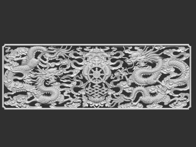 Two Dragons 3D print model