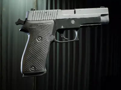 PBR - P2020 Semi-Automatic Pistol - Game-Ready 3D Asset Low-poly 3D model