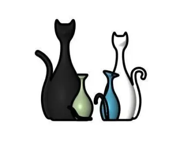 IA COLLECTION - DECORATIVE CERAMIC CATS Free 3D model