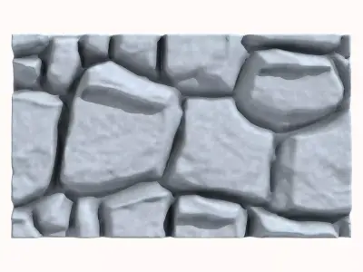 Stone wall 192 3D model