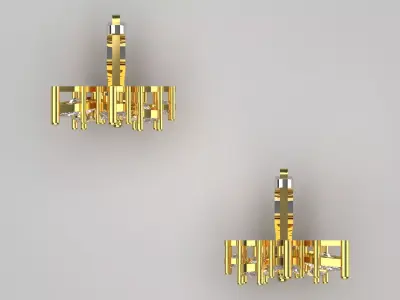 Wedding jewellry stl 3d Hoop Earrings model je0020 3D print model